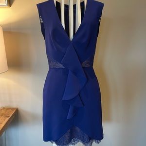 BCBG size 0 classy blue dress. Like new.
